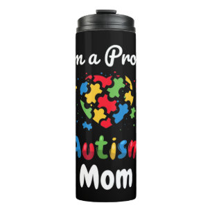 Cool Heart Puzzle Pieces Light It Up Blue for prou Thermal Tumbler