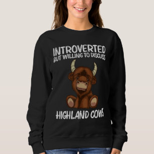 Cool Highland Cow For Men Women Scottish Cattle Co Sweatshirt