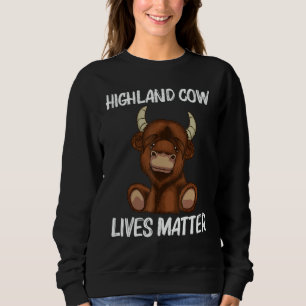 Cool Highland Cow For Men Women Scottish Cattle Co Sweatshirt