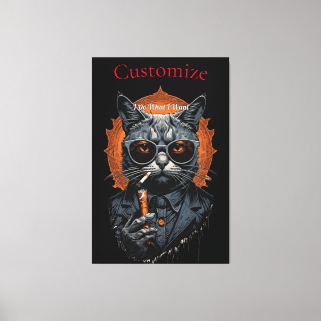Cool Hip Cat Thunder_Cove Canvas Print (Front)