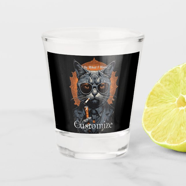Cool Hip Cat Thunder_Cove Shot Glass (Front)