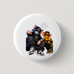 Cool Hip Hop Animal Pin Button Urban Streetwear