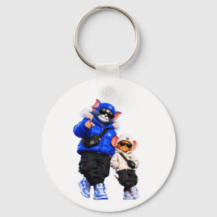 Cool Hip Hop Animal Vinyl Sticker Urban Streetwe Key Ring