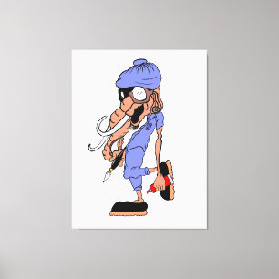 Cool hip hop artist cartoo canvas print