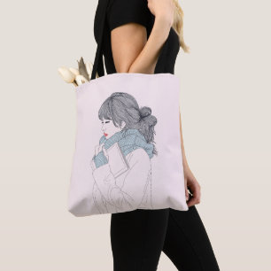 Cool hip hop dancer art tote bag