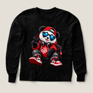 Cool Hip Hop Panda in Red HoodieUrban Swagger Pand