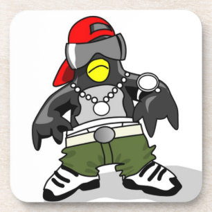 Cool Hip Hop Penguin Coaster
