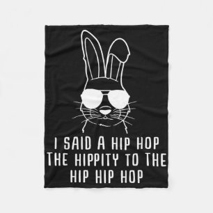 Cool Hip-hop Sungl Bunny Easter Gift Mens And Wome Fleece Blanket