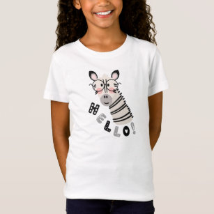 Cool Hipster Cartoon Zebra T-Shirt