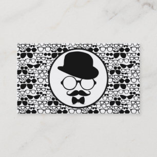 Cool Hipster Surrounded by Eyeglasses Business Card