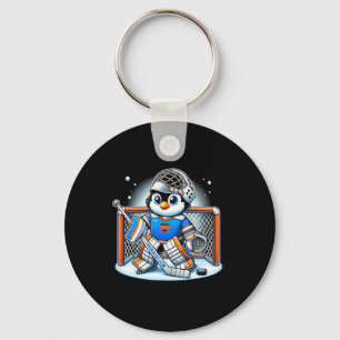 Cool Hockey Goalie Penguin – Funny Winter Sports D Key Ring