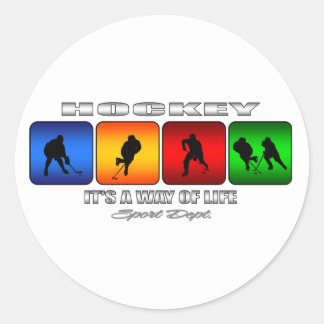 Cool Hockey It Is A Way Of Life Classic Round Sticker