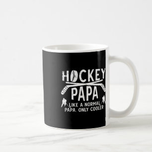 Cool Hockey Papa Grandpa Papa Of A Hockey Player Coffee Mug