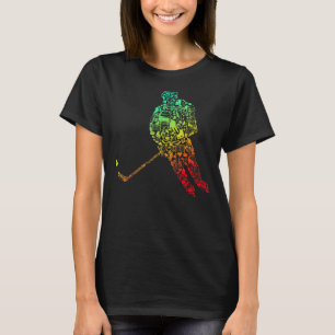 Cool Hockey Player Ice Skating Sport Graphic Colou T-Shirt