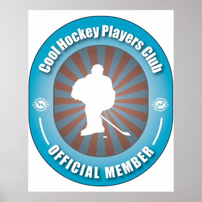 Cool Hockey Players Club Poster (Front)