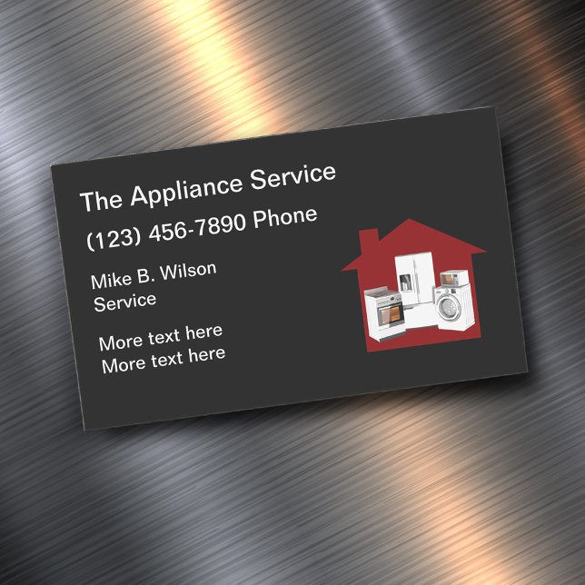 Cool Home Appliance Insurance Service Magnetic Business Card (Creator Uploaded)