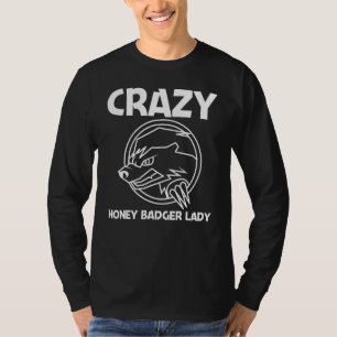 Cool Honey Badger For Women Mum Mammal Honey Hunte T-Shirt