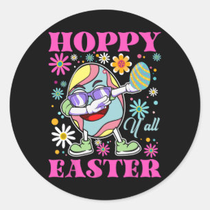 Cool Hoppy Easter Y’all Dabbin’ Egg Classic Round Sticker