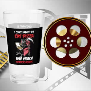 cool horror movies pizza word art glass