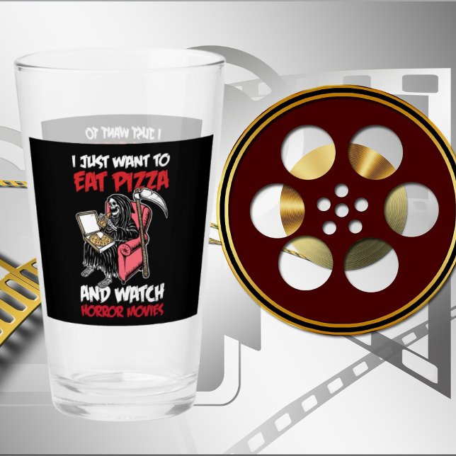 cool horror movies pizza word art glass (Creator Uploaded)