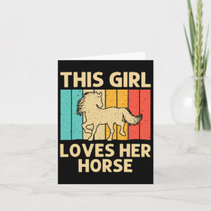 Cool Horse For Girls Kid Horseback Riding Lover Ro Card