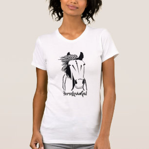 Cool Horse Lovin' Gal Artistic Women's T-Shirt
