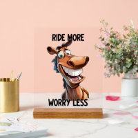 Cool horse ride more worry less word art