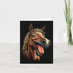 Cool Horse Showing Tongue Horses Riding On Horseba Card