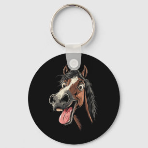Cool Horse Showing Tongue Horses Riding On Horseba Key Ring