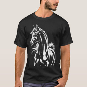 Cool Horse Silhouette Graphic Riders Horse Lovers T-Shirt