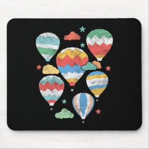 Cool Hot Air Balloon Graphic Art Hot Air Balloon F Mouse Pad