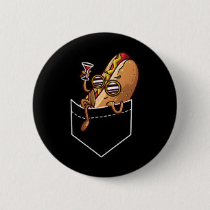 Cool Hot Dog Design For Men Women Kids Dish Hot Do 6 Cm Round Badge