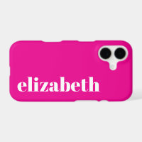 Cool Hot Pink and White Name Template