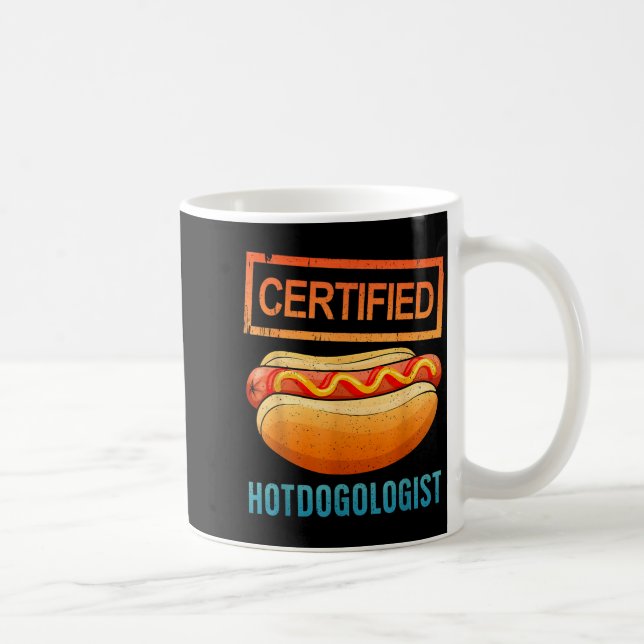 Cool Hotdog Outfit For Men Women Adult Hotdog Hot  Coffee Mug (Right)