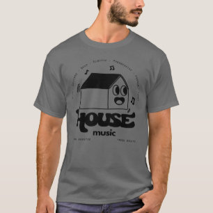 cool house music print back retro comic art DJ edm T-Shirt