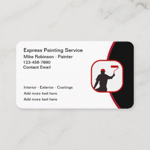 Cool House Painter Rounded Corner Business Cards