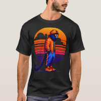 Cool Howler Monkey Modern Urban Style Sunset Retro