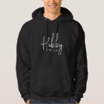 Cool hubby hoodie for husband<br><div class="desc">Cool hubby hoodie for husband. Cool couples' gift idea for wedding or anniversary. Personalise with your own custom date. Stylish design with script typography. Black and white or custom colour. Create unique presents for your other half or soulmate.</div>