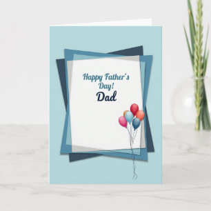 Cool Hues Fathers Day Paper Card