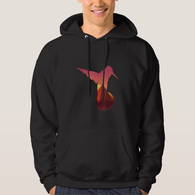 Cool Hummingbird Saying Pyramid Hoodie (Front)