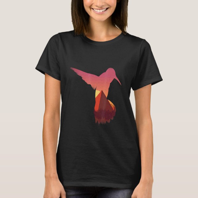 Cool Hummingbird Saying Pyramid T-Shirt (Front)