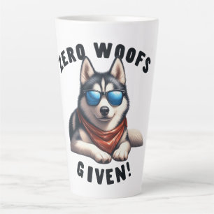 Cool Husky Dog Zero Woofs Given Latte Mug