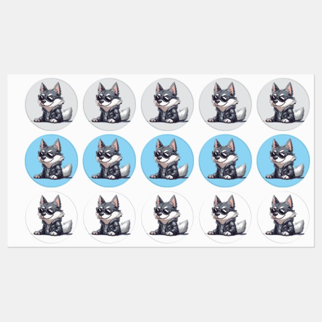 Cool Husky – Stylish Badass Dog in Leather Jacket (Sheet)