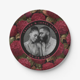 Cool Hydrangeas Plates For Couple'S Shower Party