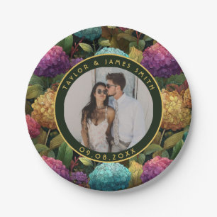 Cool Hydrangeas Plates For Wedding Shower Party