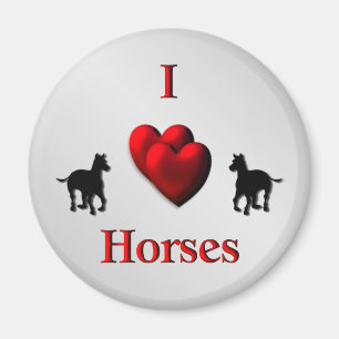Cool I Heart Horses Design Magnet