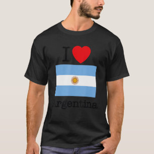 Cool I Love Argentina Illustration Graphic Desig T-Shirt