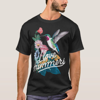 Cool I Love Hummers Colibri Hummingbird Vintage T-Shirt
