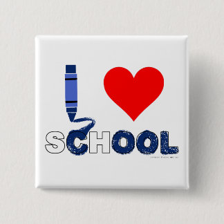 Cool ! I love school 15 Cm Square Badge