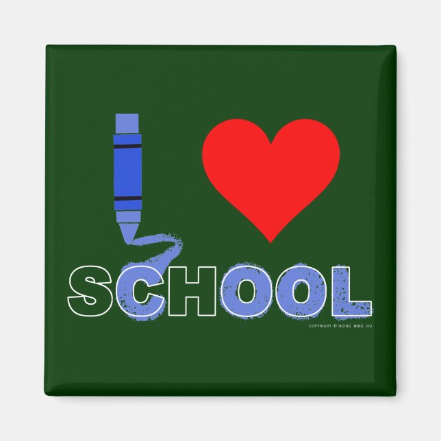 Cool ! I love school (B) Magnet (Front)